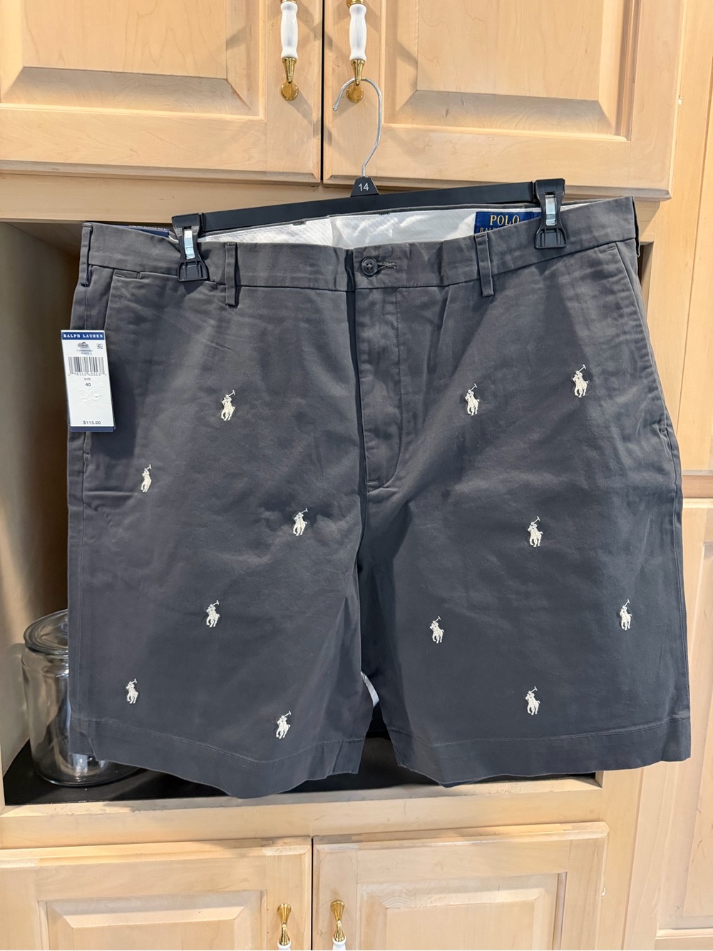 Polo by Ralph Lauren Black Embroidered Pony Classic Fit Shorts 9” inseam